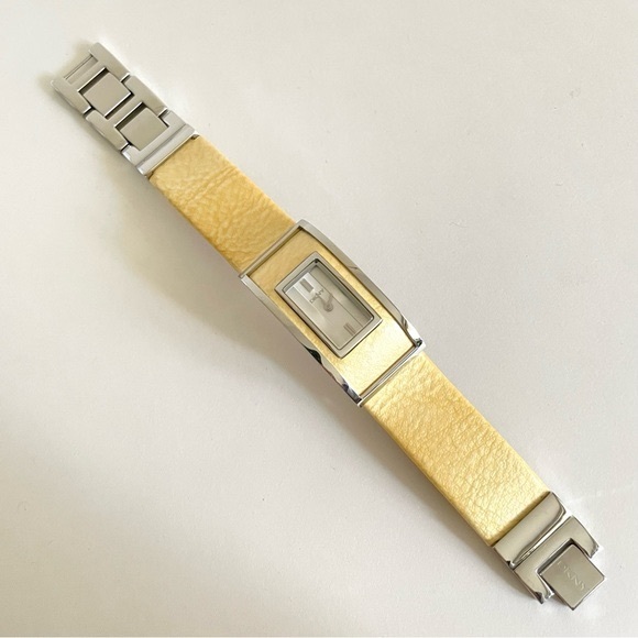 DKNY Rectangle Leather Stainless Steel Watch NY4307 - Picture 2 of 10